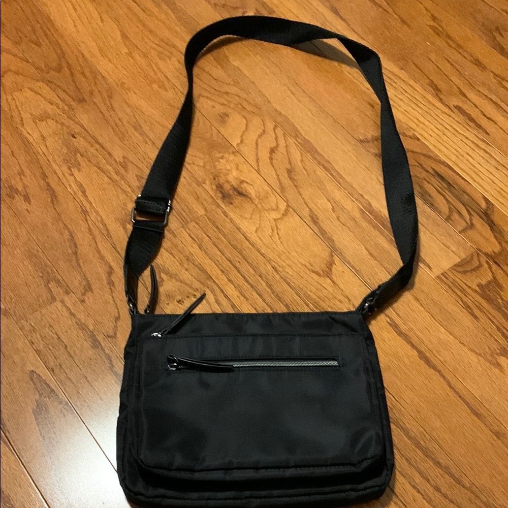 Black Durable Nylon Crossbody Bag NWOT